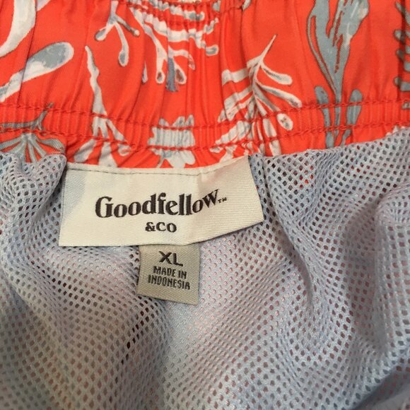 Good Fellow Size XL board swim trunks 44" x  9” Inseam nwt coral - Picture 3 of 5